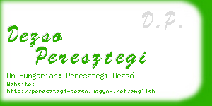 dezso peresztegi business card